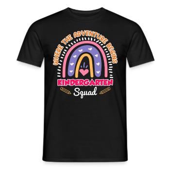 Kindergarten Squad Kindergarten Group Educator - Men's T-Shirt - black - Front - AI Model Male 178 light (178cm)