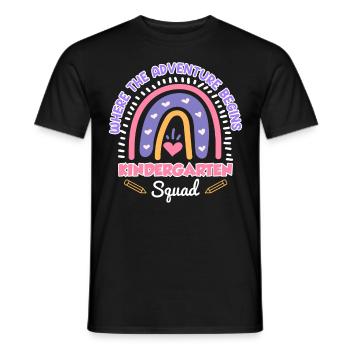 Kindergarten Squad Kindergarten Group Educator - Men's T-Shirt - black - Front - AI Model Male 178 light (178cm)
