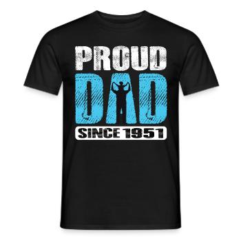 Proud Dad Since 1951 - Männer T-Shirt - Schwarz - Vorne - AI Model Male 178 light (178cm)