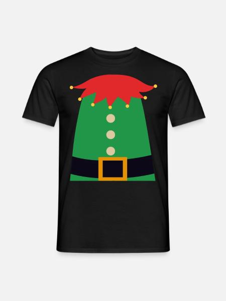 Elfenkostüm Elfe - Männer T-Shirt - Schwarz