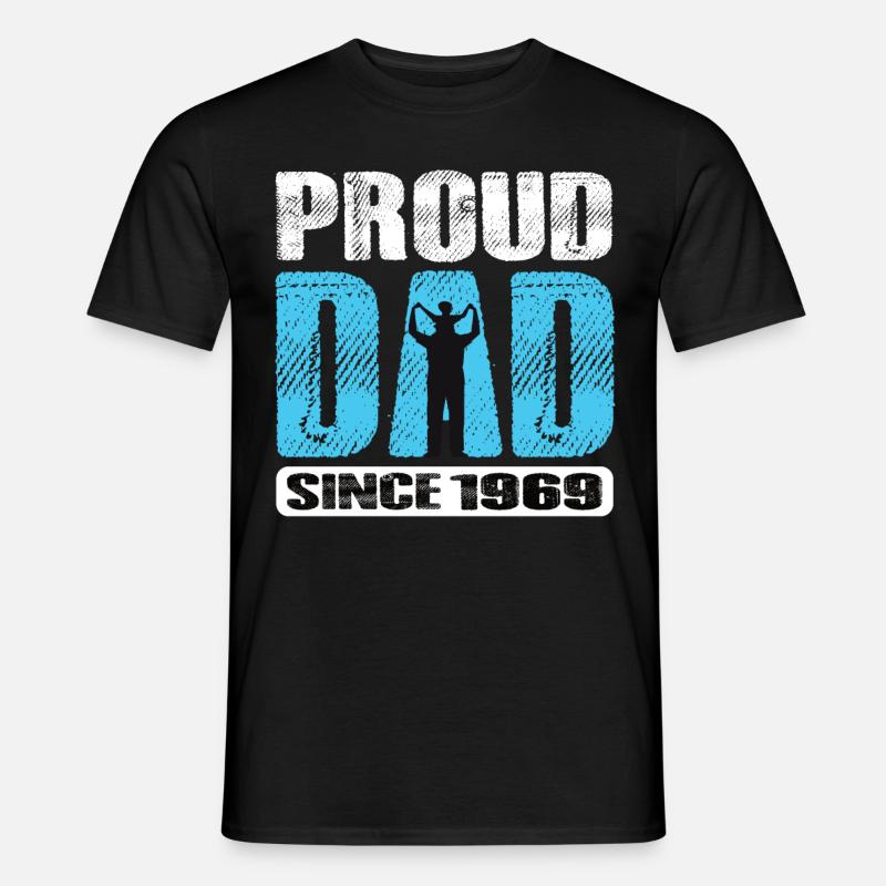 Proud Dad Since 1969 - Männer T-Shirt - Schwarz