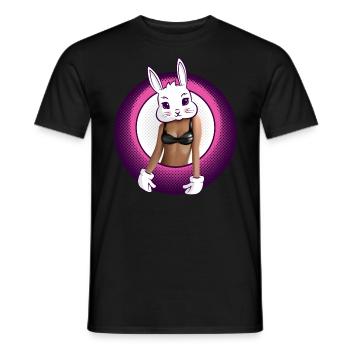 Häschen im Bikini - Männer T-Shirt - Schwarz - Vorne - AI Model Male 178 light (178cm)