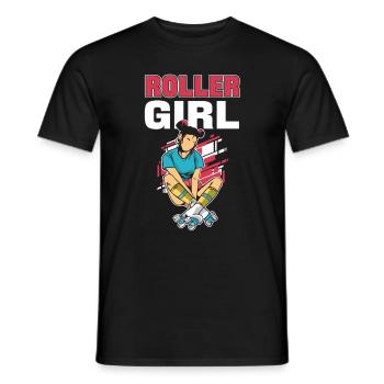 Roller Girl Roller Skating Skater Rollerblades - Männer T-Shirt - Schwarz - Vorne - AI Model Male 178 light (178cm)