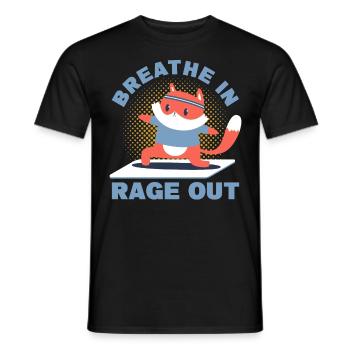 Yoga animal mignon pour amateur de yoga - T-shirt homme - noir - Devant - AI Model Male 178 light (178cm)