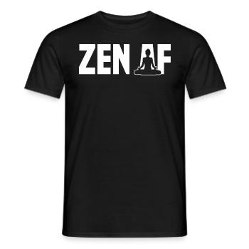 Zen AF Yoga Sitting Cushion Yoga Mat Meditation Ku - Men's T-Shirt - black - Front - AI Model Male 178 light (178cm)