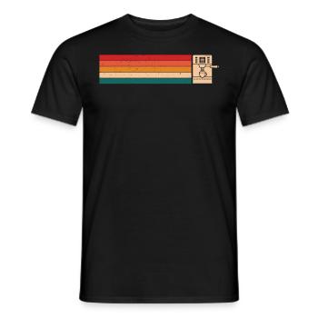 Retro Style Barista Coffee Maker For Coffee Lover - Männer T-Shirt - Schwarz - Vorne - AI Model Male 178 light (178cm)