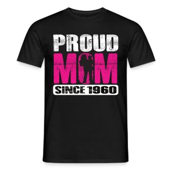 Proud Mom Since 1960 - Männer T-Shirt - Schwarz - Vorne - AI Model Male 178 light (178cm)