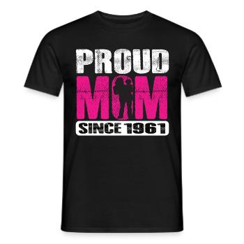 Proud Mom Since 1961 - Männer T-Shirt - Schwarz - Vorne - AI Model Male 178 light (178cm)