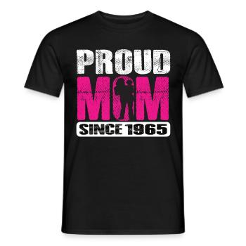Proud Mom Since 1965 - Männer T-Shirt - Schwarz - Vorne - AI Model Male 178 light (178cm)