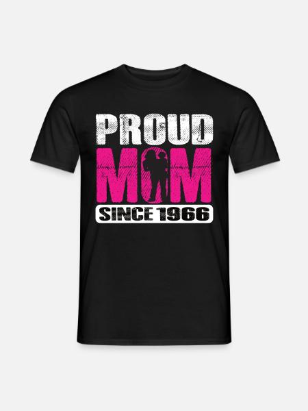 Proud Mom Since 1966 - Men's T-Shirt - black