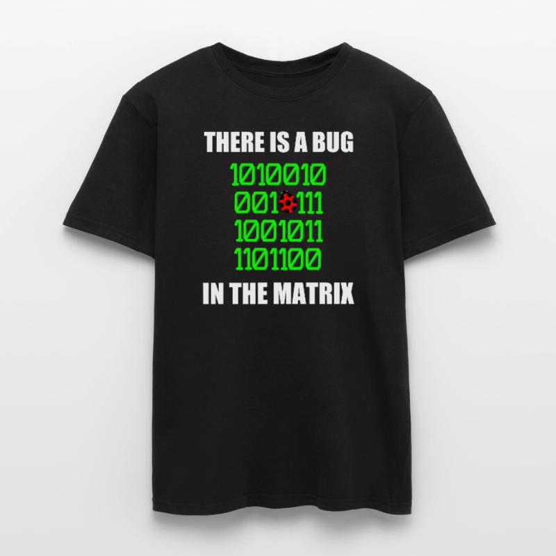 There is a bug in matrix ladybug pun, binary Men's T-Shirt