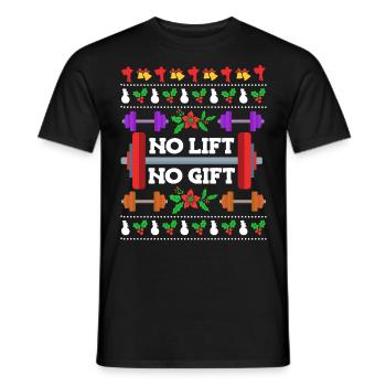 Weight Training Trainer No Lift no Gift Dumbbell - Men's T-Shirt - black - Front - AI Model Male 178 light (178cm)