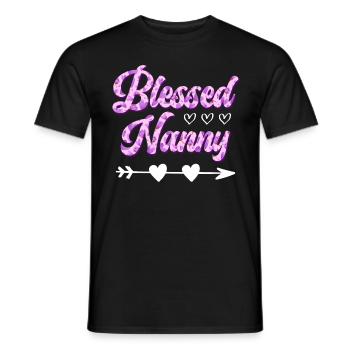Nounou bénie, vous êtes la meilleure assistante maternelle - T-shirt homme - noir - Devant - AI Model Male 178 light (178cm)