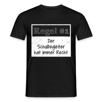 Rule no. 1 he is always right school counselor - Men's T-Shirt - black - Front - AI Model Male 178 light (178cm)