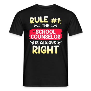 Rule No.1 he is right the school companion - Men's T-Shirt - black - Front - AI Model Male 178 light (178cm)