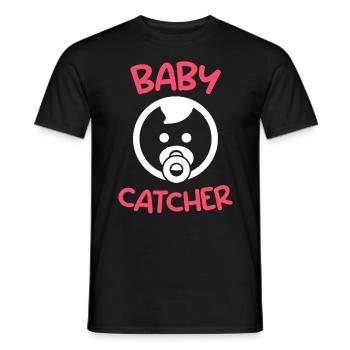 Baby catcher Je suis la sage-femme - T-shirt homme - noir - Devant - AI Model Male 178 light (178cm)