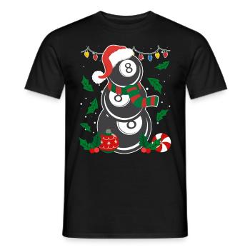 8-Ball Billard Spieler Billiard - Männer T-Shirt - Schwarz - Vorne - AI Model Male 178 light (178cm)