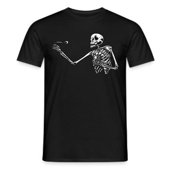Skelett Halloween Dart Dartpfeile Dartspieler - Männer T-Shirt - Schwarz - Vorne - AI Model Male 178 light (178cm)