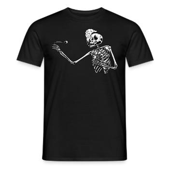 Skelett Halloween Dart Dartpfeile Dartspieler - Männer T-Shirt - Schwarz - Vorne - AI Model Male 178 light (178cm)