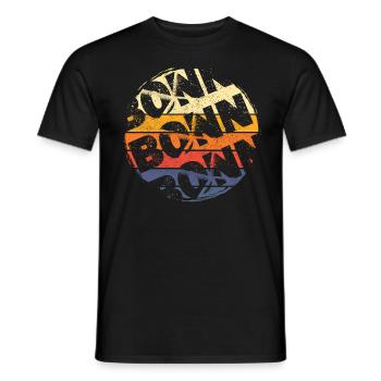Bonn Deutschland Stadt Vintage Retro Skyline - Männer T-Shirt - Schwarz - Vorne - AI Model Male 178 light (178cm)