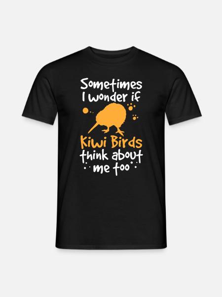 Kiwi Vogel denken an mich Neuseeland Kiwi - Männer T-Shirt - Schwarz