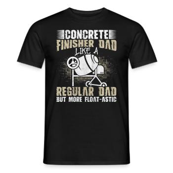 Float-Astic Concrete Finisher Dad Betonbauer - Männer T-Shirt - Schwarz - Vorne - AI Model Male 178 light (178cm)