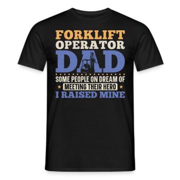 Certified Forklift Truck Operator - Men's T-Shirt - black - Front - AI Model Male 178 light (178cm)