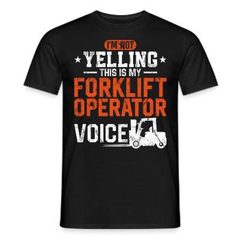 Certified Forklift Truck Operator - Men's T-Shirt - black - Front - AI Model Male 178 light (178cm)