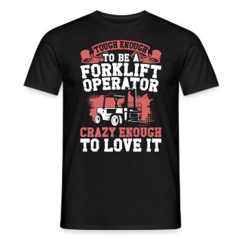 Certified Forklift Truck Operator - Männer T-Shirt - Schwarz - Vorne - AI Model Male 178 light (178cm)