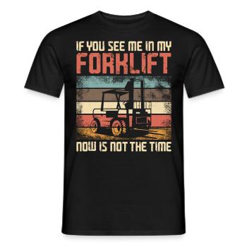 Certified Forklift Truck Operator - Men's T-Shirt - black - Front - AI Model Male 178 light (178cm)