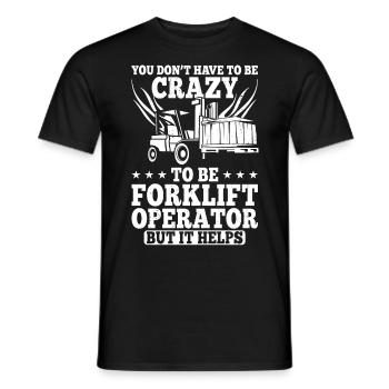 Certified Forklift Truck Operator - Men's T-Shirt - black - Front - AI Model Male 178 light (178cm)