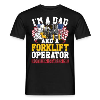 Certified Forklift Truck Operator - Men's T-Shirt - black - Front - AI Model Male 178 light (178cm)
