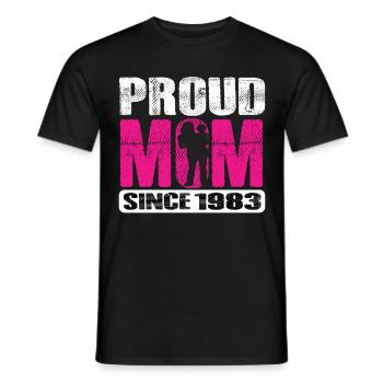 Proud Mom Since 1983 - Männer T-Shirt - Schwarz - Vorne - AI Model Male 178 light (178cm)