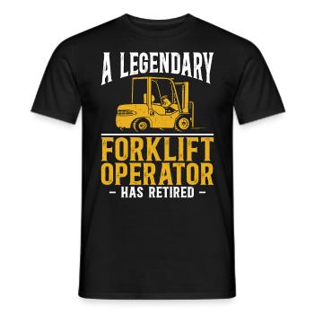 Certified Forklift Truck Operator - Männer T-Shirt - Schwarz - Vorne - AI Model Male 178 light (178cm)