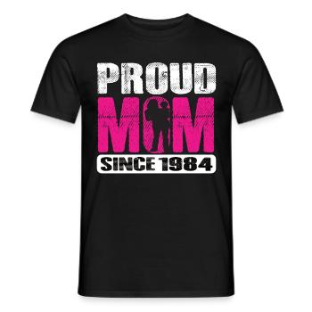 Proud Mom Since 1984 - Männer T-Shirt - Schwarz - Vorne - AI Model Male 178 light (178cm)