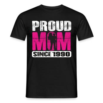 Proud Mom Since 1990 - Männer T-Shirt - Schwarz - Vorne - AI Model Male 178 light (178cm)