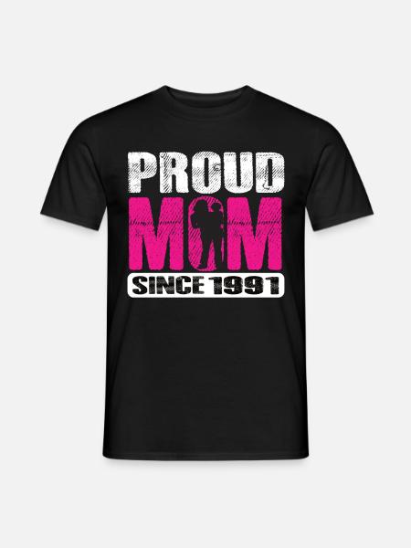 Proud Mom Since 1991 - Men's T-Shirt - black