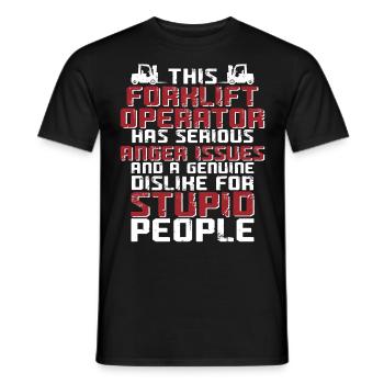 Certified Forklift Truck Operator - Männer T-Shirt - Schwarz - Vorne - AI Model Male 178 light (178cm)