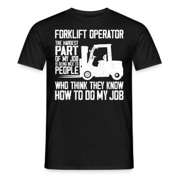 Certified Forklift Truck Operator - Männer T-Shirt - Schwarz - Vorne - AI Model Male 178 light (178cm)