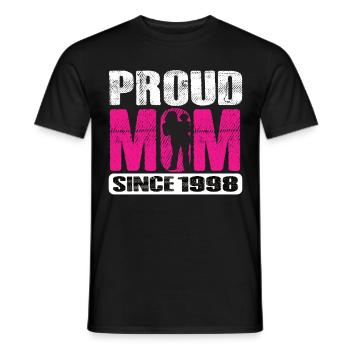 Proud Mom Since 1998 - Männer T-Shirt - Schwarz - Vorne - AI Model Male 178 light (178cm)