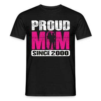 Proud Mom Since 2000 - Männer T-Shirt - Schwarz - Vorne - AI Model Male 178 light (178cm)