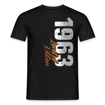 60. Geburtstag 1963 Jahrgang 60 Jahre - Männer T-Shirt - Schwarz - Vorne - AI Model Male 178 light (178cm)