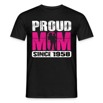 Proud Mom Since 1958 - Männer T-Shirt - Schwarz - Vorne - AI Model Male 178 light (178cm)