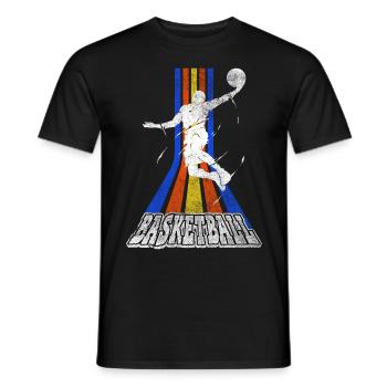 Basketteur Basketteur Dunking Vintage Retro - T-shirt homme - noir - Devant - AI Model Male 178 light (178cm)