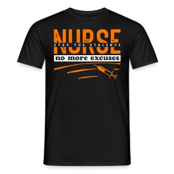 Keine Ausrede ich bin die Krankenschwester - Männer T-Shirt - Schwarz - Vorne - AI Model Male 178 light (178cm)