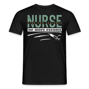 Keine Ausrede ich bin die Krankenschwester - Männer T-Shirt - Schwarz - Vorne - AI Model Male 178 light (178cm)
