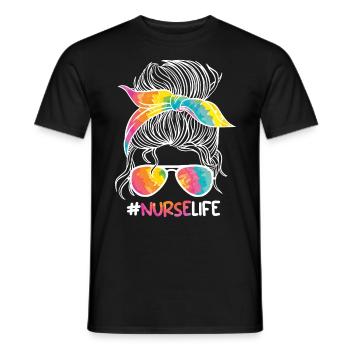 Nurse Life Ich bin Krankenschwester - Männer T-Shirt - Schwarz - Vorne - AI Model Male 178 light (178cm)