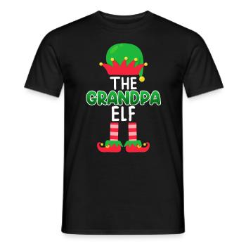 Opa Elfe Grandpa Elf - Men's T-Shirt - black - Front - AI Model Male 178 light (178cm)
