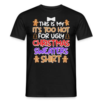 Joyeux dicton de Noël - T-shirt homme - noir - Devant - AI Model Male 178 light (178cm)