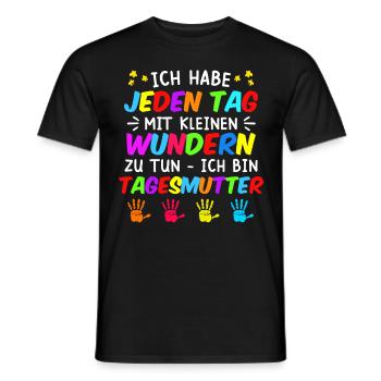 I deal with miracles every day childminder - Men's T-Shirt - black - Front - AI Model Male 178 light (178cm)
